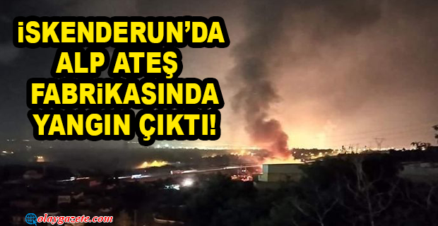 İSKENDERUN’DA ALP ATEŞ FABRİKASINDA YANGIN ÇIKTI!