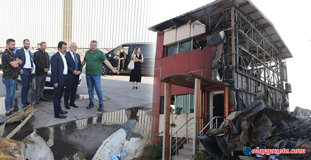 İŞ YERİ YANAN ÖZER’E GEÇMİŞ OLSUN ZİYARETİ