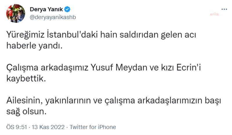 BAKAN DERYA YANIK: YÜREĞİMİZ İSTANBUL