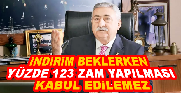 BENDEVİ PALANDÖKEN: “İNDİRİM BEKLERKEN YÜZDE 123 ZAM YAPILMASI KABUL EDİLEMEZ”