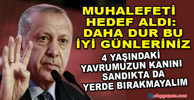 ERDOĞAN MUHALEFETİ HEDEF ALDI