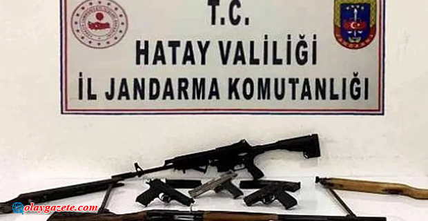 HATAY’DA RUHSATSIZ SİLAH BULUNDURAN İKİ KİŞİ GÖZALTINA ALINDI 