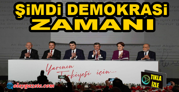 GÜÇLENDİRİLMİŞ PARLAMENTER SİSTEM ANAYASA DEĞİŞİKLİĞİ ÖNERİSİ PAZARTESİ GÜNÜ AÇIKLANACAK: “ŞİMDİ DEMOKRASİ ZAMANI”