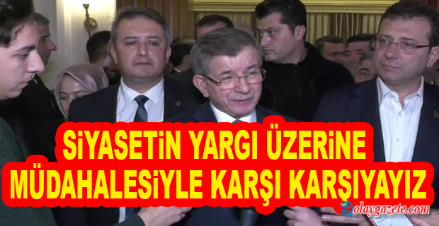 DAVUTOĞLU, İMAMOĞLU’NU İBB’DE ZİYARET ETTİ: “ERDOĞAN CEZA ALDIĞINDA DA BURADAYDIK. GEÇEN ÇEYREK ASIRDA BENZER BİR GEREKÇEYLE BURAYA GELMEKTEN ÜZÜNTÜ DUYDUM”