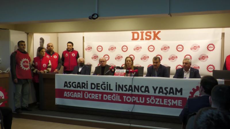 DİSK GENEL BAŞKANI ÇERKEZOĞLU: ASGARİ ÜCRET, EN AZ, NET 13 BİN 200 LİRA OLMALI