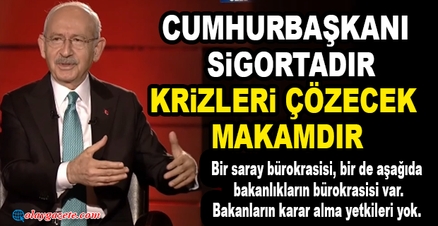 KILIÇDAROĞLU: KRİZİ ÇÖZECEK OLAN ANAHTAR CUMHURBAŞKANIDIR...