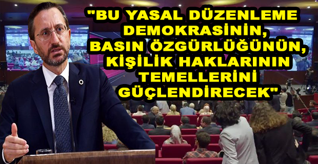 FAHRETTİN ALTUN’DAN 