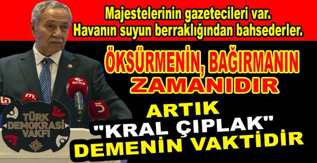 BÜLENT ARINÇ:TATLI SU BALIĞI SİYASETÇİLERİ VAR, SUYA SABUNA DOKUNMAZLAR
