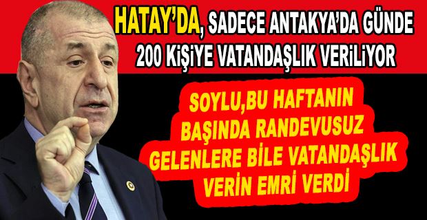 ÜMİT ÖZDAĞ: SOYLU, BU HAFTANIN BAŞINDA YİNE EMİR VERDİ