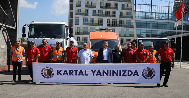 KARTAL BELEDİYESİ SİVİL SAVUNMA UZMANLIĞI EKİPLERİ MARMARİS YANGINI İÇİN YOLA ÇIKTI
