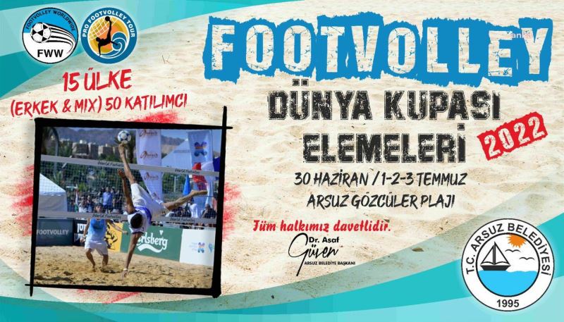 ARSUZ’DA ‘DÜNYA FOOTVOLLEY ŞAMPİYONASI’ ELEME MAÇLARI BAŞLIYOR