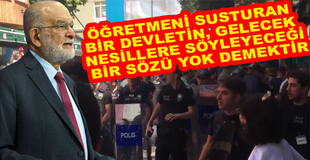 KARAMOLLAOĞLU: İKTİDAR BU SESE KULAK VERECEĞİNE, SESLERİ BASTIRMAYA ÇALIŞIYOR.