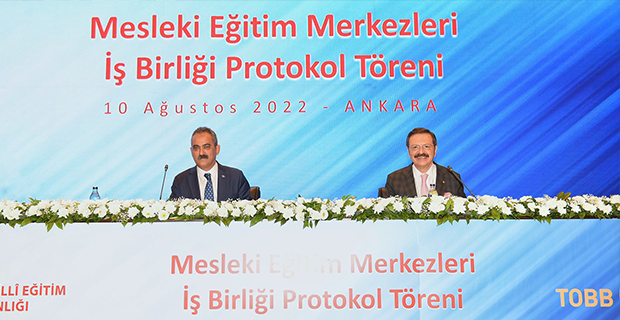 TOBB İLE MESLEKİ EĞİTİM MERKEZLERİ ALANINDA İŞ BİRLİĞİ PROTOKOLÜ İMZALANDI