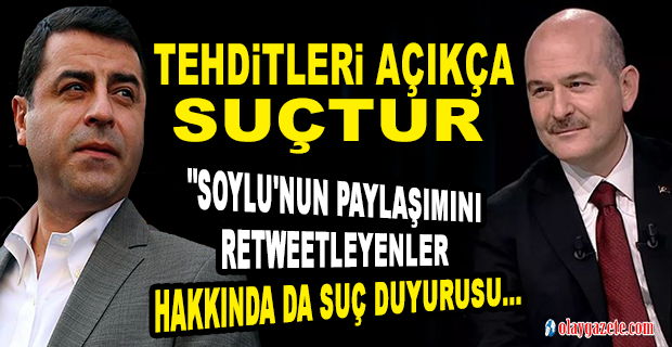 DEMİRTAŞ’IN AVUKATLARI, SOYLU HAKKINDA SUÇ DUYURUSUNDA BULUNACAKLARINI AÇIKLADI