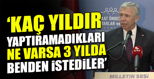 MANSUR YAVAŞ: BOŞA HARCAYACAK PARAMIZ YOK