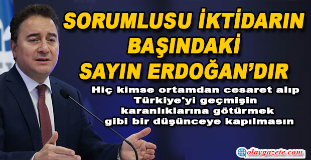 ALİ BABACAN’DAN  SİNAN ATEŞ AÇIKLAMASI