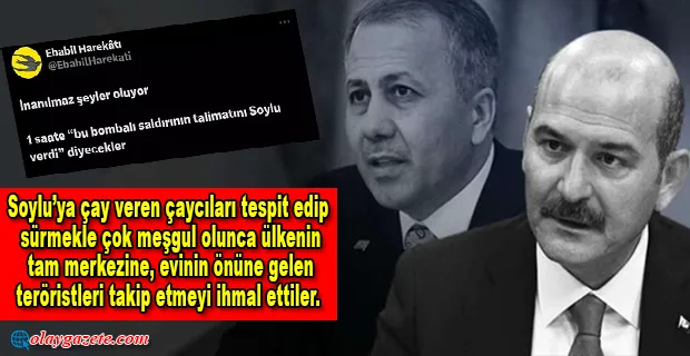 ‘SOYLU’YA YAKIN OLDUĞU İDDİA EDİLEN ‘EBABİL’ SOYLU’YA SAHİP ÇIKIP YERLİKAYA’YI HEDEF ALDI