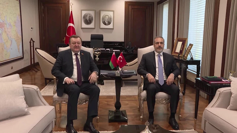 HAKAN FİDAN, BELARUS DIŞİŞLERİ BAKANI SERGEİ ALEİNİK İLE ANKARA