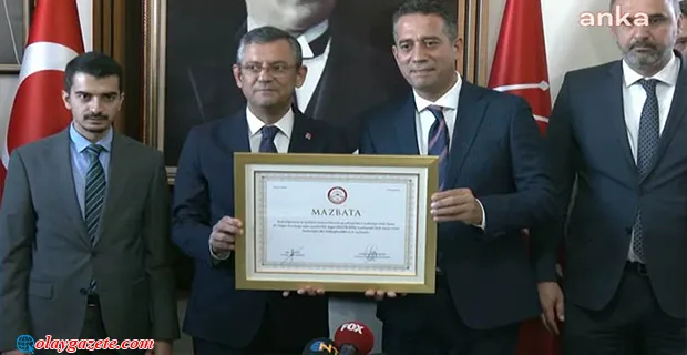 ÖZGÜR ÖZEL MAZBATASINI ALDI