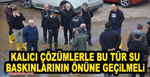 YILMAZ, SAHİLDE SU TAHLİYELERİNİN YAPILDIĞI ÇALIŞMALARI YERİNDE İNCELEDİ