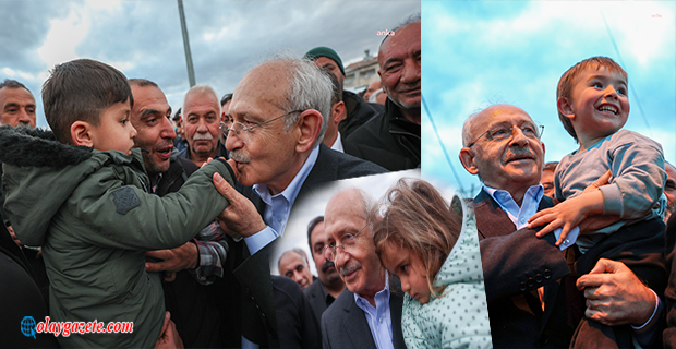 KILIÇDAROĞLU, DEPREMZEDE ÇOCUKLAR İLE GÖRÜNTÜLERİNİ PAYLAŞTI:“BEN BU ÇOCUKLARIN DEDESİYİM”