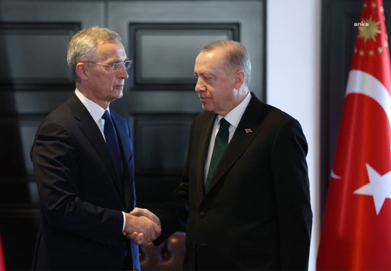 ERDOĞAN, NATO GENEL SEKRETERİ STOLTENBERG İLE GÖRÜŞTÜ 