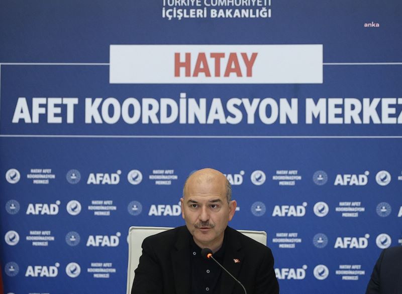 SOYLU: “ENKAZLARDA, HASTANELERDE HAYATINI KAYBEDEN VATANDAŞIMIZIN, DEPREMZEDELERİMİZİN SAYISI 45 BİN 968”