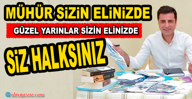 DEMİRTAŞ: MERAK ETMEYİN, LİDERLERİN DE SADECE BİR OYU VAR