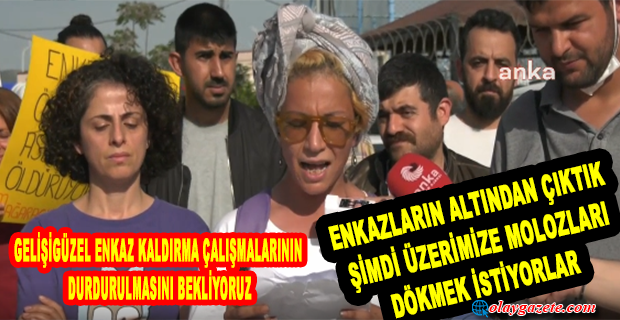 SAMANDAĞLI DEPREMZEDELER, MOLOZLARIN YAŞAM ALANLARINA DÖKÜLMESİNİ PROTESTO ETMEK İSTEDİ, POLİS MÜDAHALE ETTİ