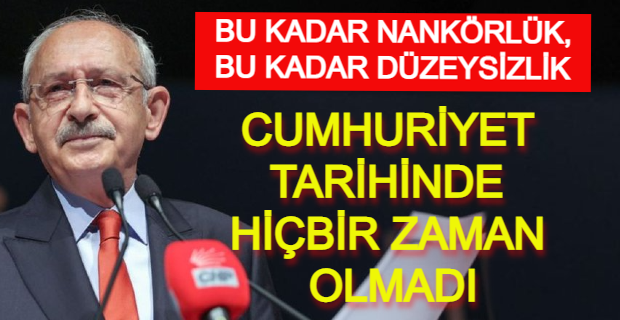 KILIÇDAROĞLU: CUMHURBAŞKANLIĞI KOLTUĞUNDA OTURAN BİR KİŞİNİN BU KADAR ALÇALACAĞINI HİÇ DÜŞÜNMEDİK