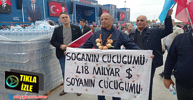  BOYNUNDA SOĞANLARLA GELEN YURTTAŞ: “TAYYİP ERDOĞAN’I SOĞAN, PATATES DEVİRECEK” 