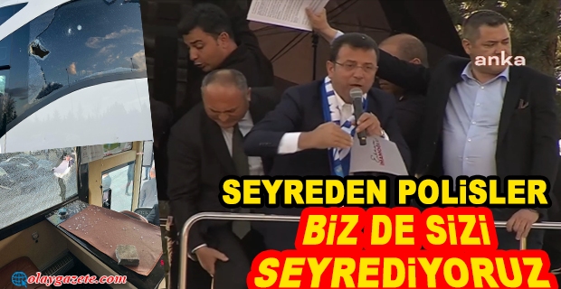 İMAMOĞLU’NUN ERZURUM MİTİNGİNDE TAŞLI PROVOKASYON...