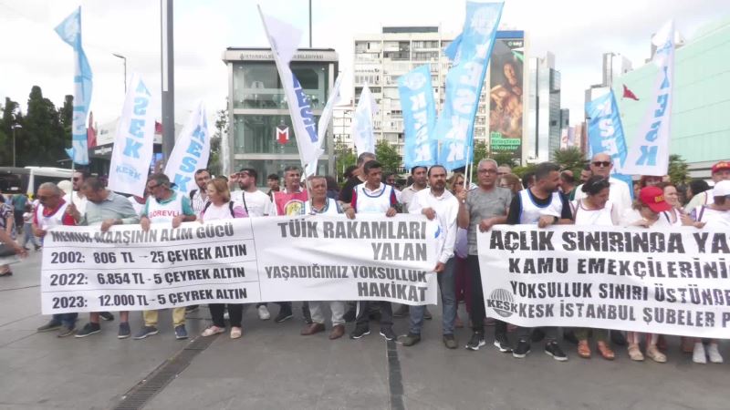 KESK’TEN İSTANBUL’DA “TÜİK” PROTESTOSU: “BİZİ TÜİK’İN SAHTE ENFLASYON RAKAMLARI DEĞİL, YAŞADIĞIMIZ GERÇEK ENFLASYON EZİYOR”