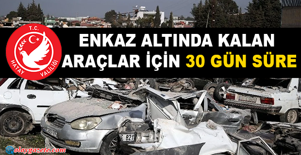 VALİLİKTEN ARAÇLARI ENKAZ ALTINDA KALAN VATANDAŞLARI UYARDI