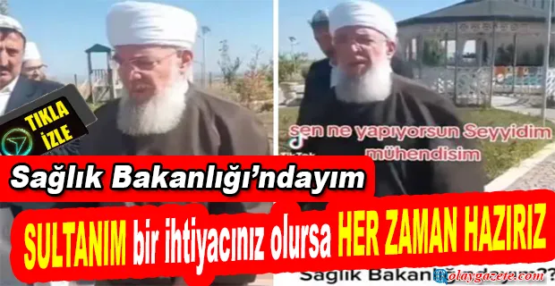 TARİKAT LİDERİNİN ÖNÜNDE EĞİLDİ! ‘SAĞLIK BAKANLIĞI’NDAYIM’ DEDİ GÖRÜNTÜLER SOSYAL MEDYAYA DÜŞTÜ