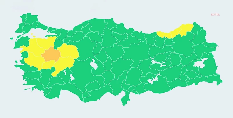 AFAD 1 İLE TURUNCU, 10 İLE DE SARI KODLA YAĞIŞ UYARISINDA BULUNDU