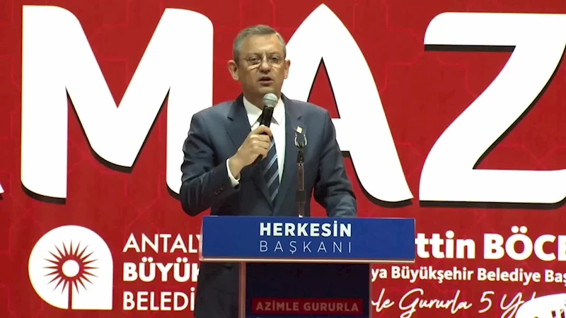 ÖZGÜR ÖZEL:  “İSRAİL’İN TİCARETİNİ KİM AYAKTA TUTUYORSA FİLİSTİN’E İHANET EDİYORDUR”