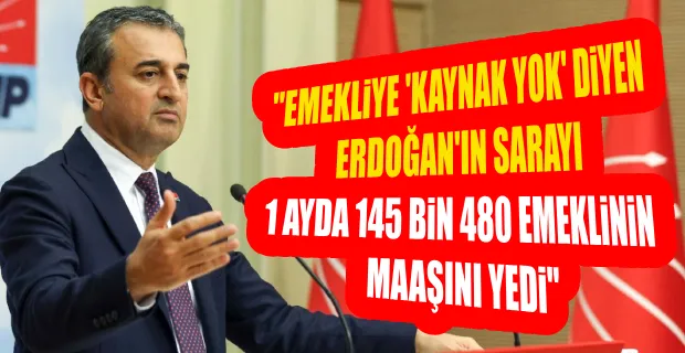 BURHANETTİN BULUT, SARAYA YAPILAN HARCAMALARDAN EMEKLİYE KAYNAK AYRILMADI