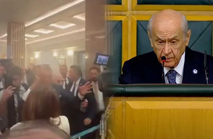 BAHÇELİ RAHATSIZLANDI, MHP’Lİ BAŞKAN GÖRÜNTÜ ALMAK İSTEYEN GAZETECİLERİ AZARLADI
