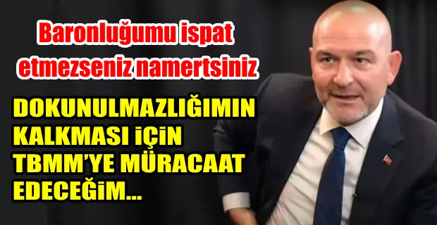 SOYLU DOKUNULMAZLIĞIN KALDIRILMASI İÇİN BAŞVURU YAPIYOR