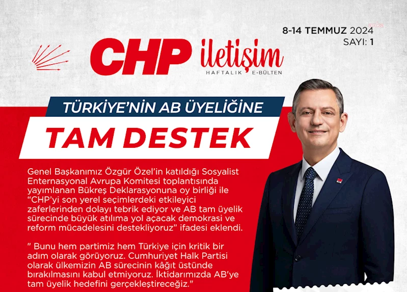 CHP İletişim Haftalık e-Bülten yayın hayatına başladı