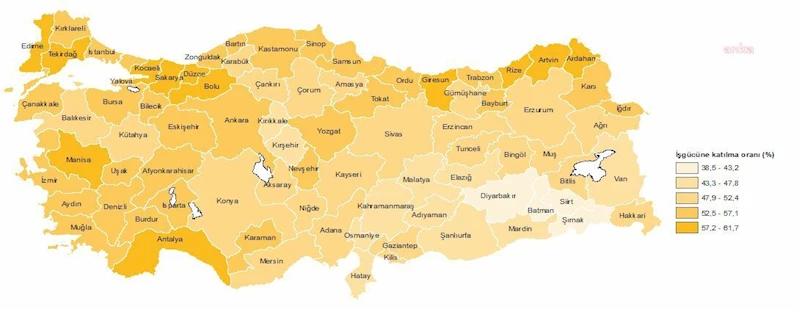 TÜİK: 2023 yılında işsizlik oranı yüzde 9,4, işsizlik oranı en yüksek il Hakkari