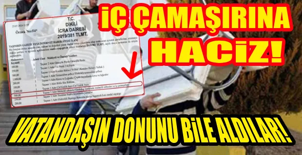 BORCUNU ÖDEYEMEYEN VATANDAŞIN  EVİNE İCRA GELDİ