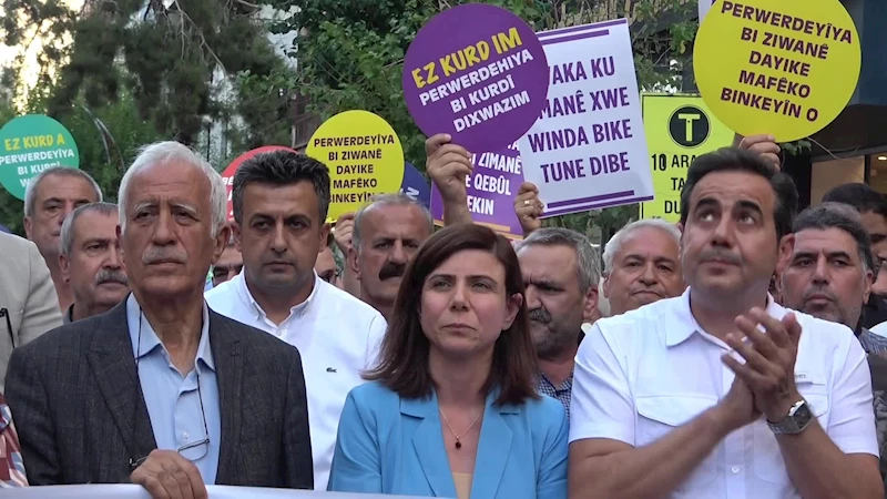 Diyarbakır’da Kürtçe yazıların silinmesi yürüyüşle protesto edildi
