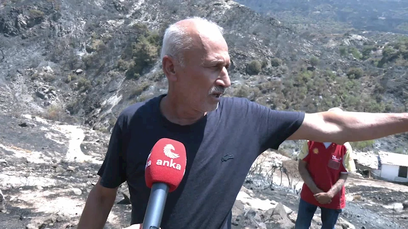 İzmir Karşıyaka’da çıkan yangında evlerini, hayvanlarını kaybeden köylüler yardım bekliyor