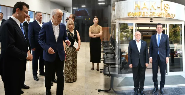 Ekrem İmamoğlu, Türk-İş ve  Hak-İş’i ziyaret etti
