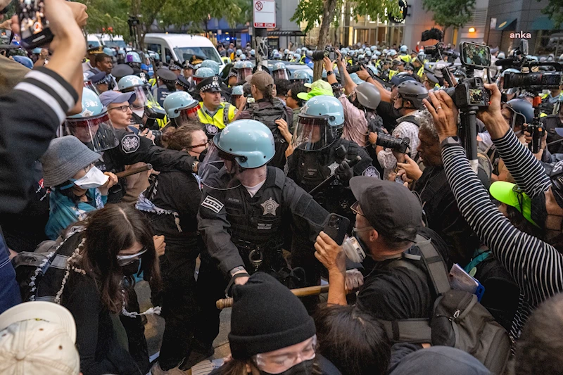 Chicago’da Filistin yanlısı protestoculara polisten sert müdahale