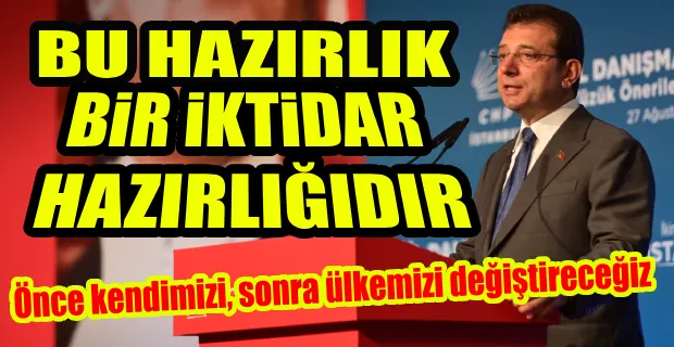 İmamoğlu:Tarihi bir dönemeçte ve büyük bir dönüşümün eşiğindeyiz...