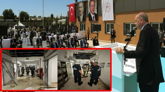 Açılışını Erdoğan yapmıştı: Hastanenin tavanı çöktü, 8 bebek tahliye edildi