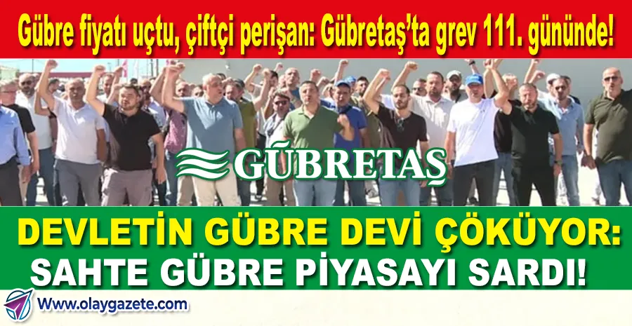 TÜRKİYE’NİN EN BÜYÜK GÜBRE ÜRETİCİSİ GÜBRETAŞ’TA GREV 111’İNCİ GÜNÜNE GİRDİ.